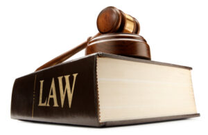 Law book and gavel